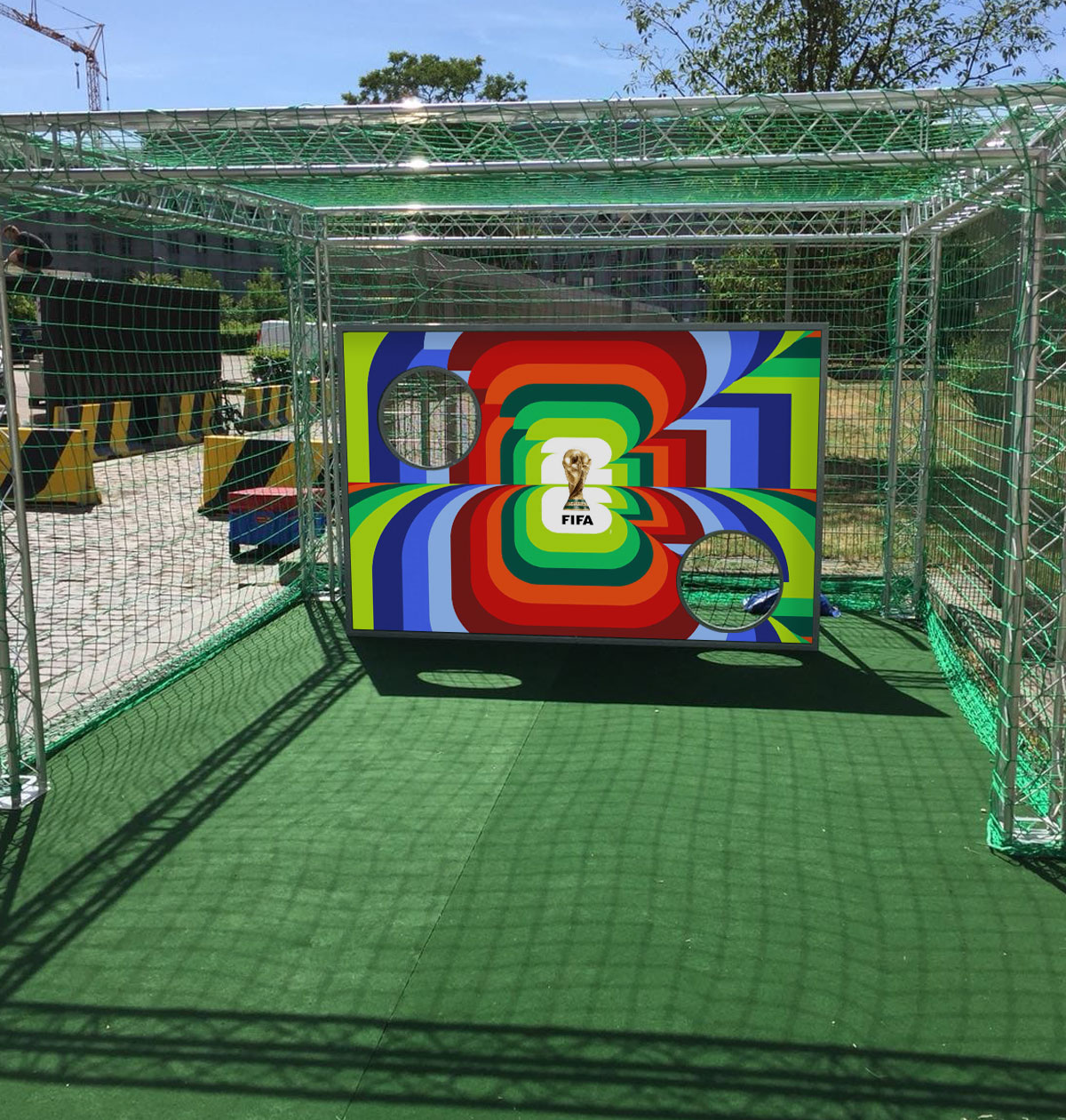 Torwand mit individuellem Branding